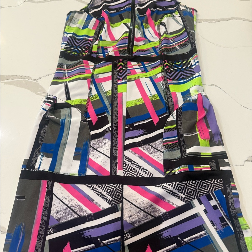 Multicolor Geometric Print Dress